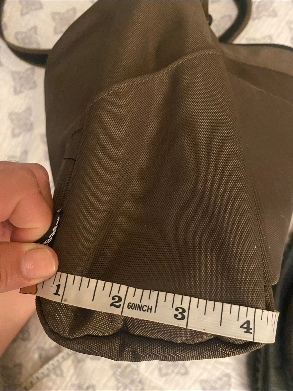 Pacsafe brown Travel Handbag with light blue Interior Label